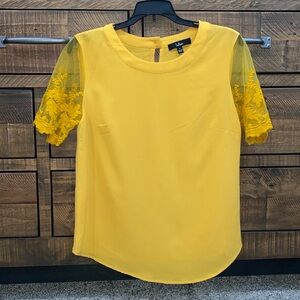 Lulus Lisa Marie mustard yellow top